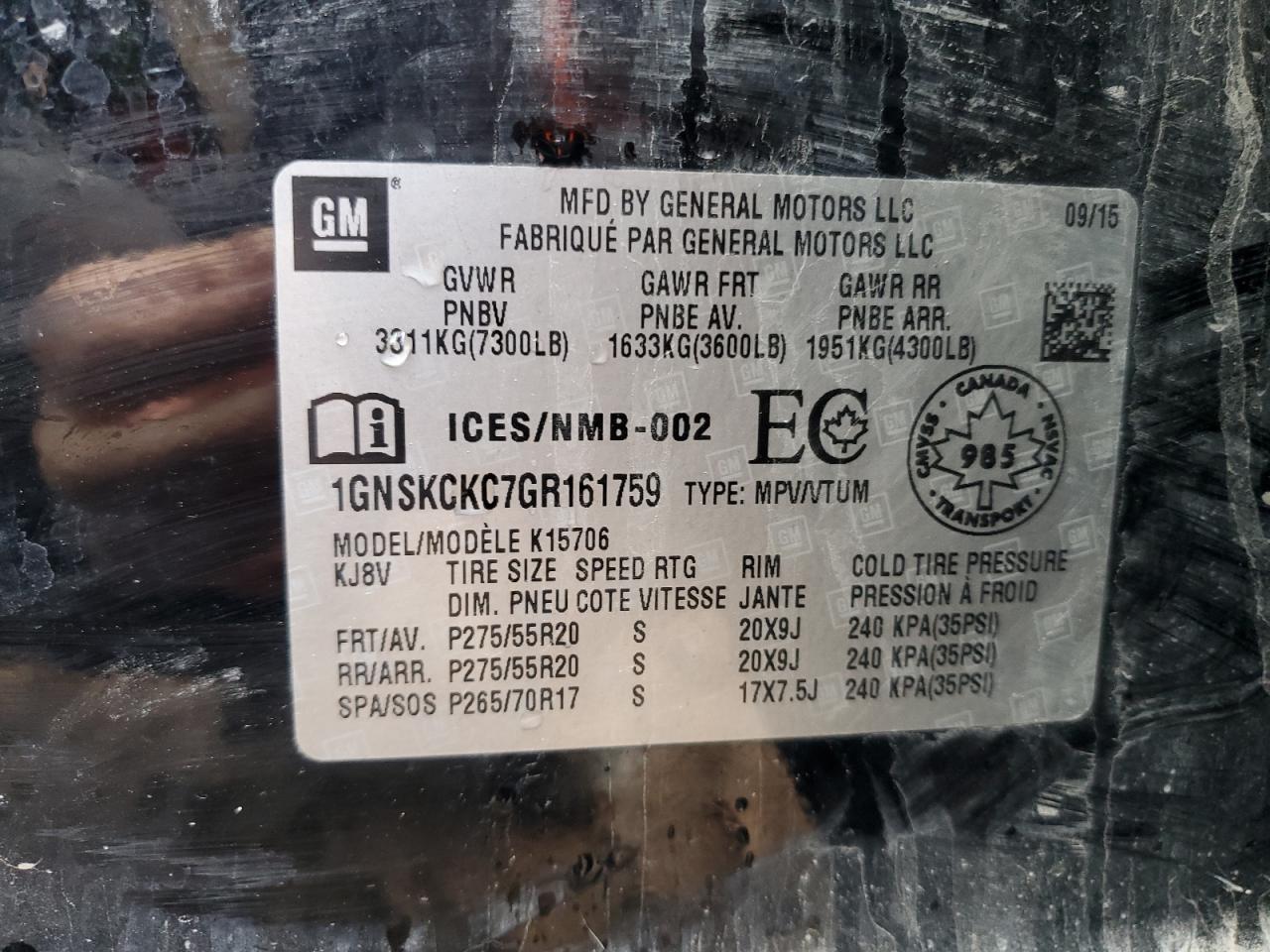 CHEVROLET TAHOE K1500 LTZ