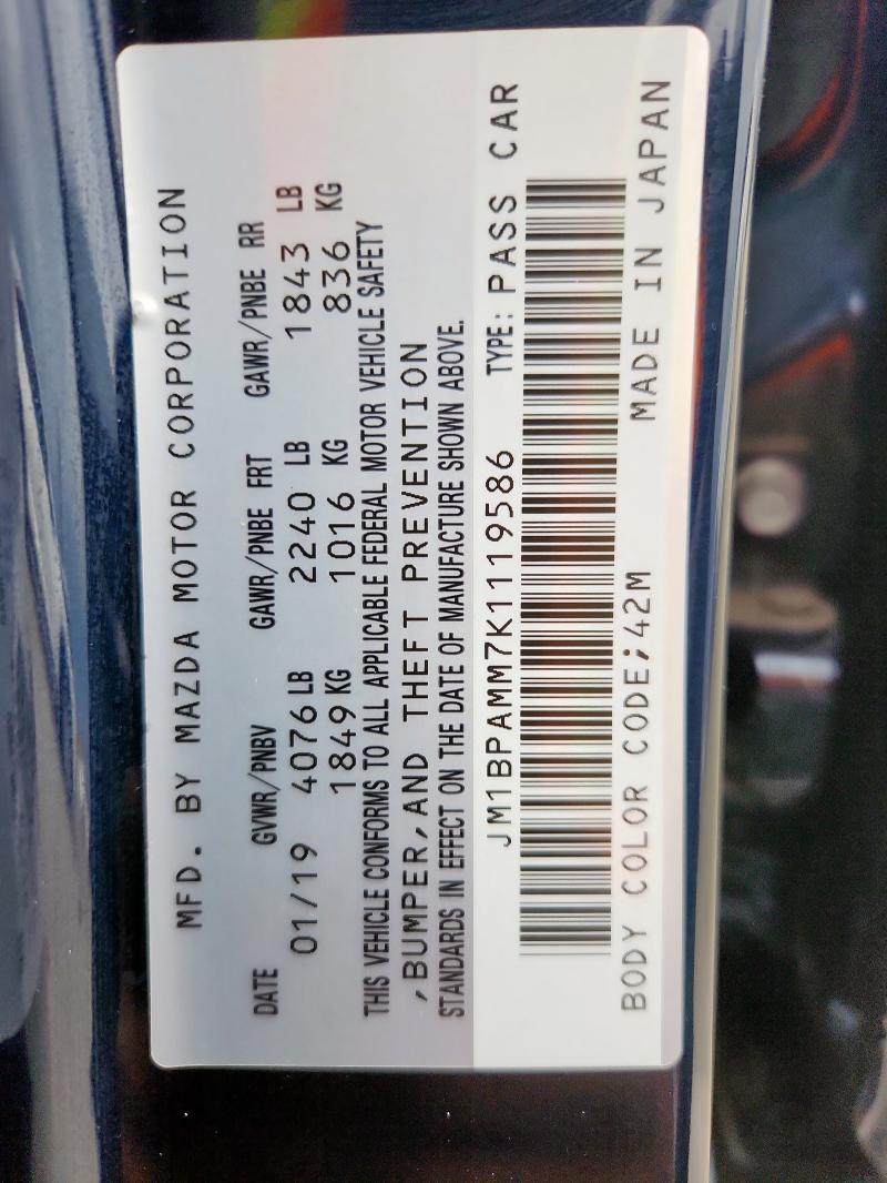 2019 MAZDA 3 PREFERRE #3280431133