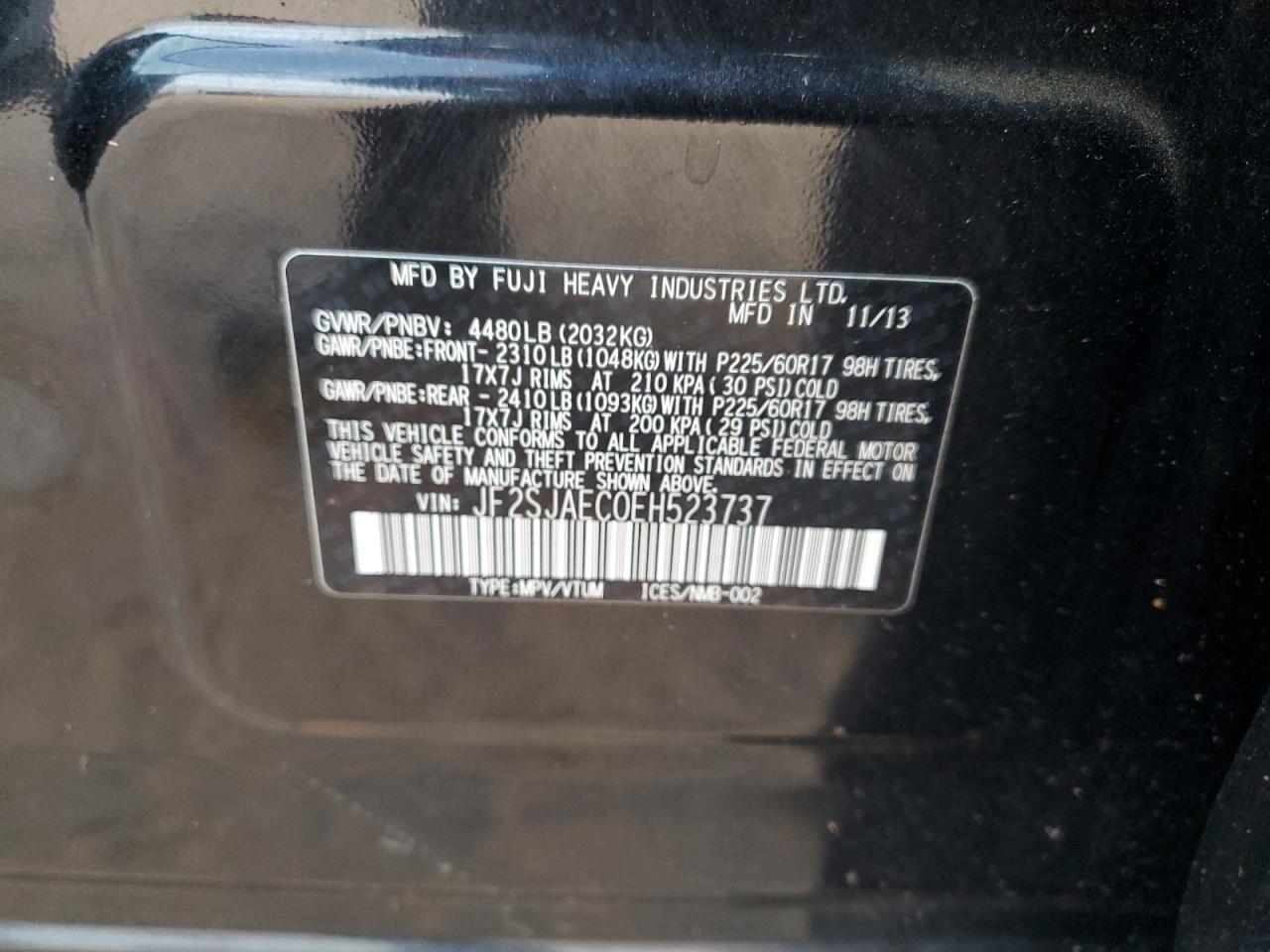 SUBARU FORESTER 2.5I PREMIUM