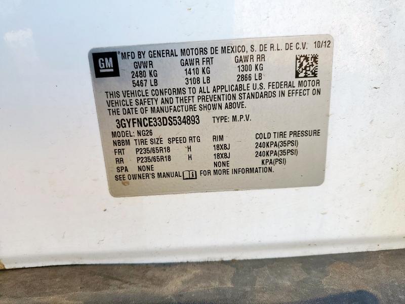 2013 CADILLAC SRX LUXURY #3297200444