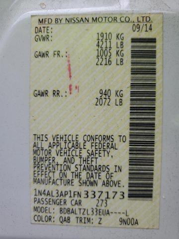 2015 NISSAN ALTIMA 2.5 #3296314478