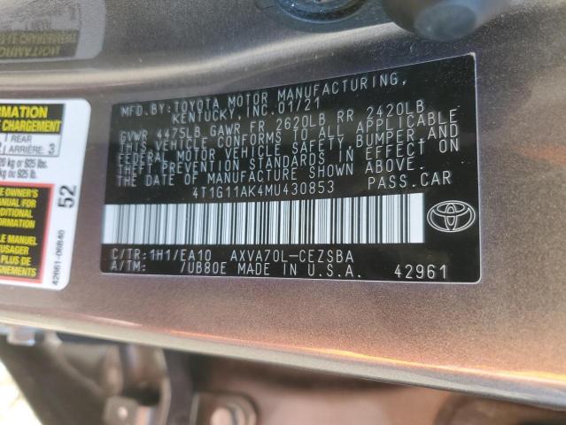 2021 TOYOTA CAMRY SE #3302659106