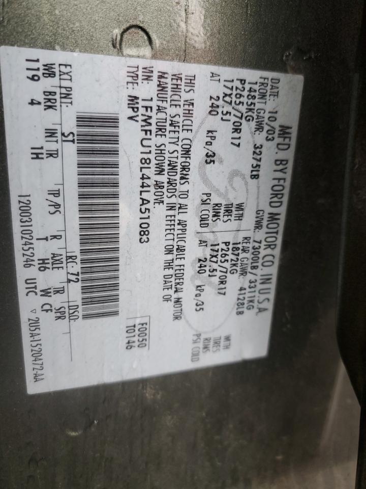 Lot #3302106122 2004 FORD EXPEDITION