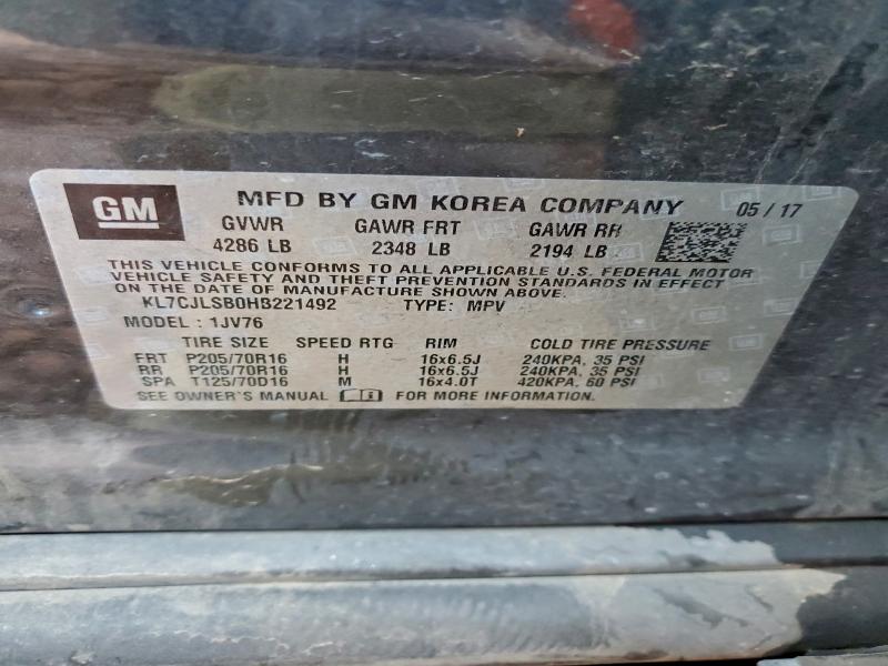 2017 CHEVROLET TRAX 1LT #3301863989