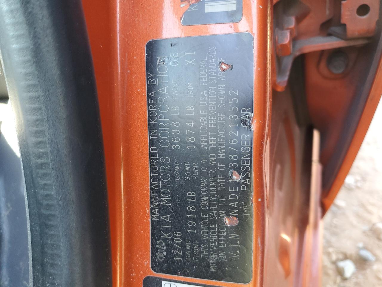 Lot #3302806887 2007 KIA RIO 5 SX