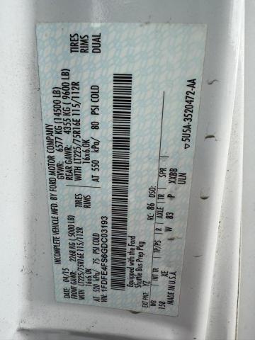 2016 FORD ECONOLINE #3291192000