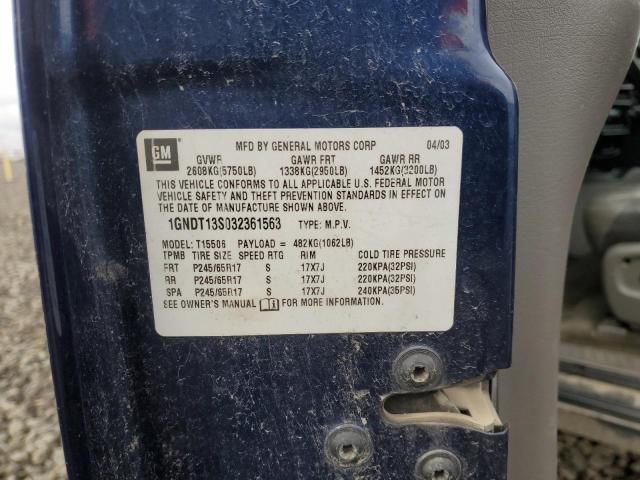 2003 CHEVROLET TRAILBLAZE #3301957438