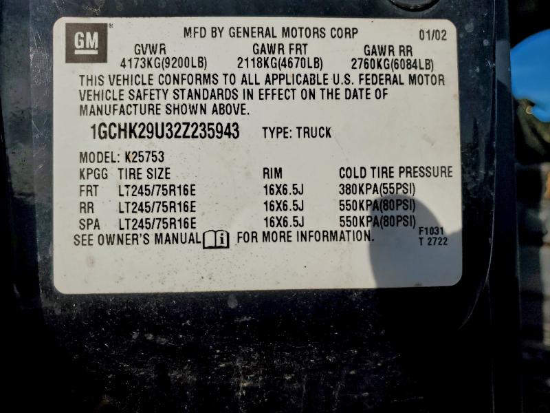 2002 CHEVROLET SILVERADO #3305349299