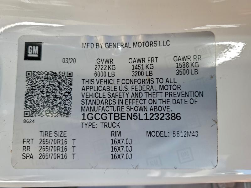 2020 CHEVROLET COLORADO #3305423444