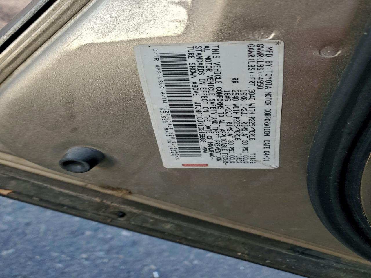 Lot #3297097550 2001 LEXUS RX 300