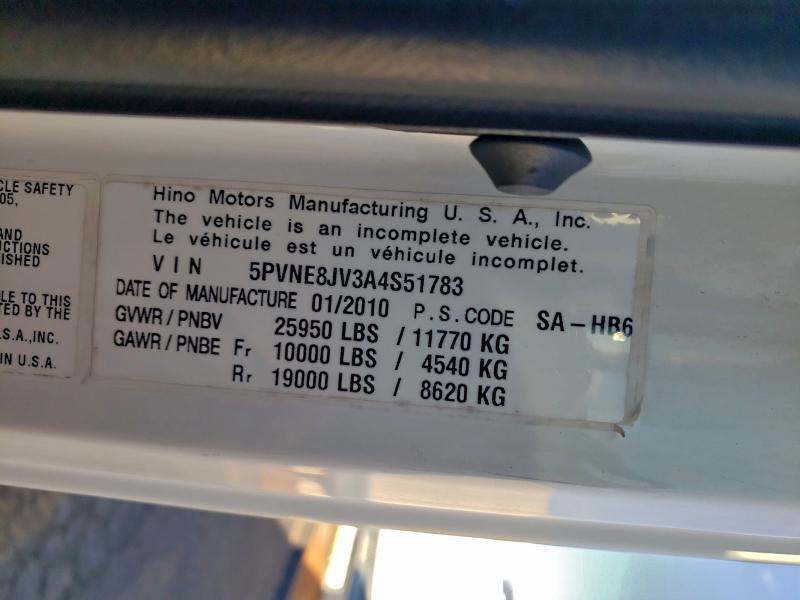 2010 HINO UNKNOWN #3311511252