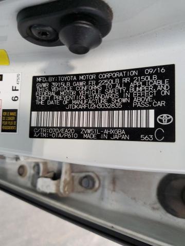 2017 TOYOTA PRIUS JTDKARFU2H3032835