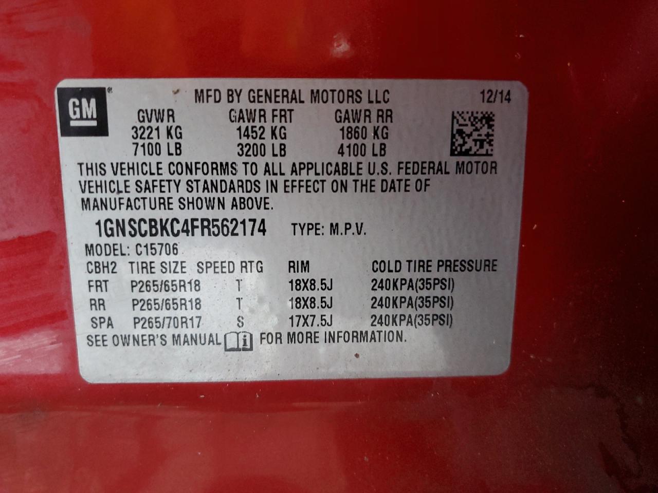 CHEVROLET TAHOE C1500 LT