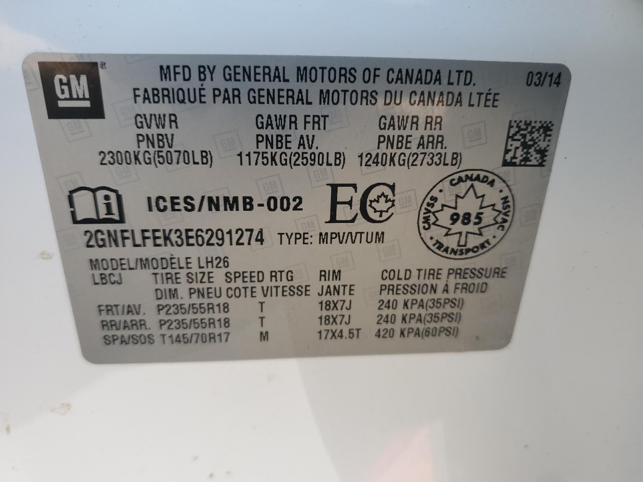 CHEVROLET EQUINOX LT