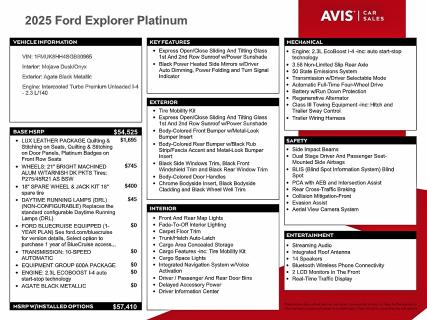 2025 FORD EXPLORER P #3309570561