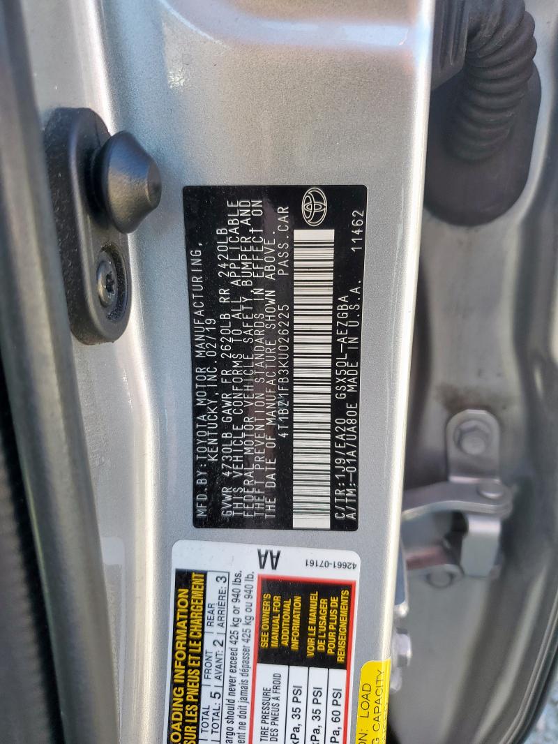 2019 TOYOTA AVALON XLE #3316033237