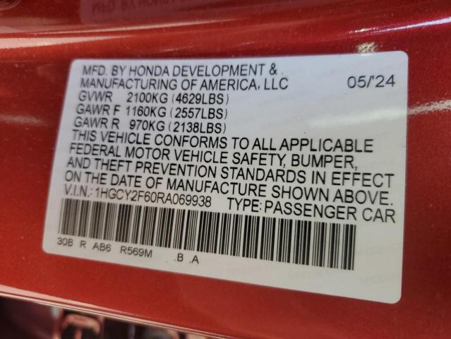 2024 HONDA ACCORD HYB #3286683315