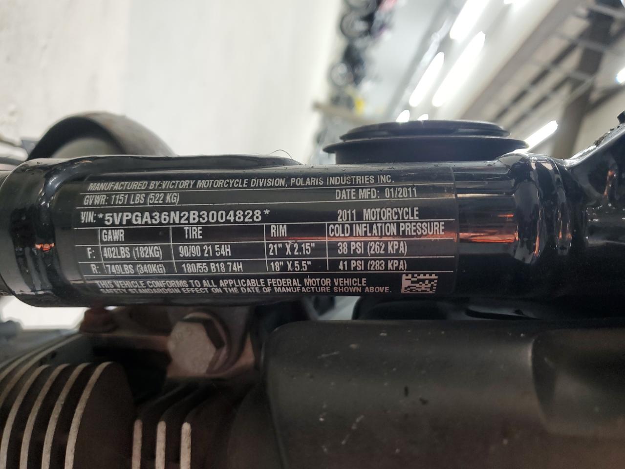 Lot #3311718241 2011 VICTORY MOTORCYCLES VEGAS 8-BA