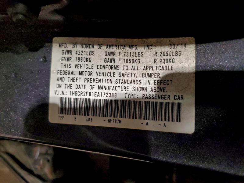 2014 HONDA ACCORD EXL #3296940826