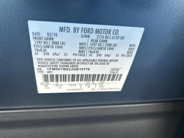 2018 FORD EXPLORER #3292390328