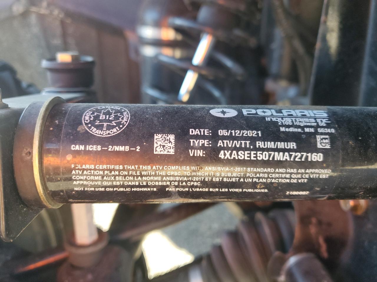 Lot #3297013360 2021 POLARIS SPORTSMAN