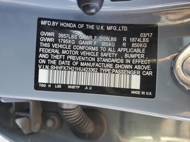 2017 HONDA CIVIC LX #3298085132