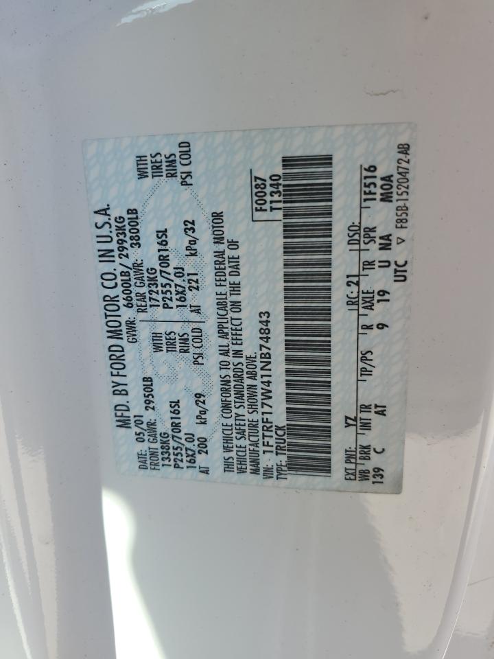 Lot #3292326289 2001 FORD F150