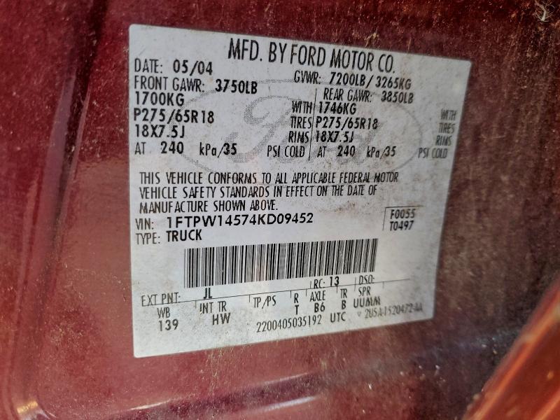 2004 FORD F150 SUPER #3296893836