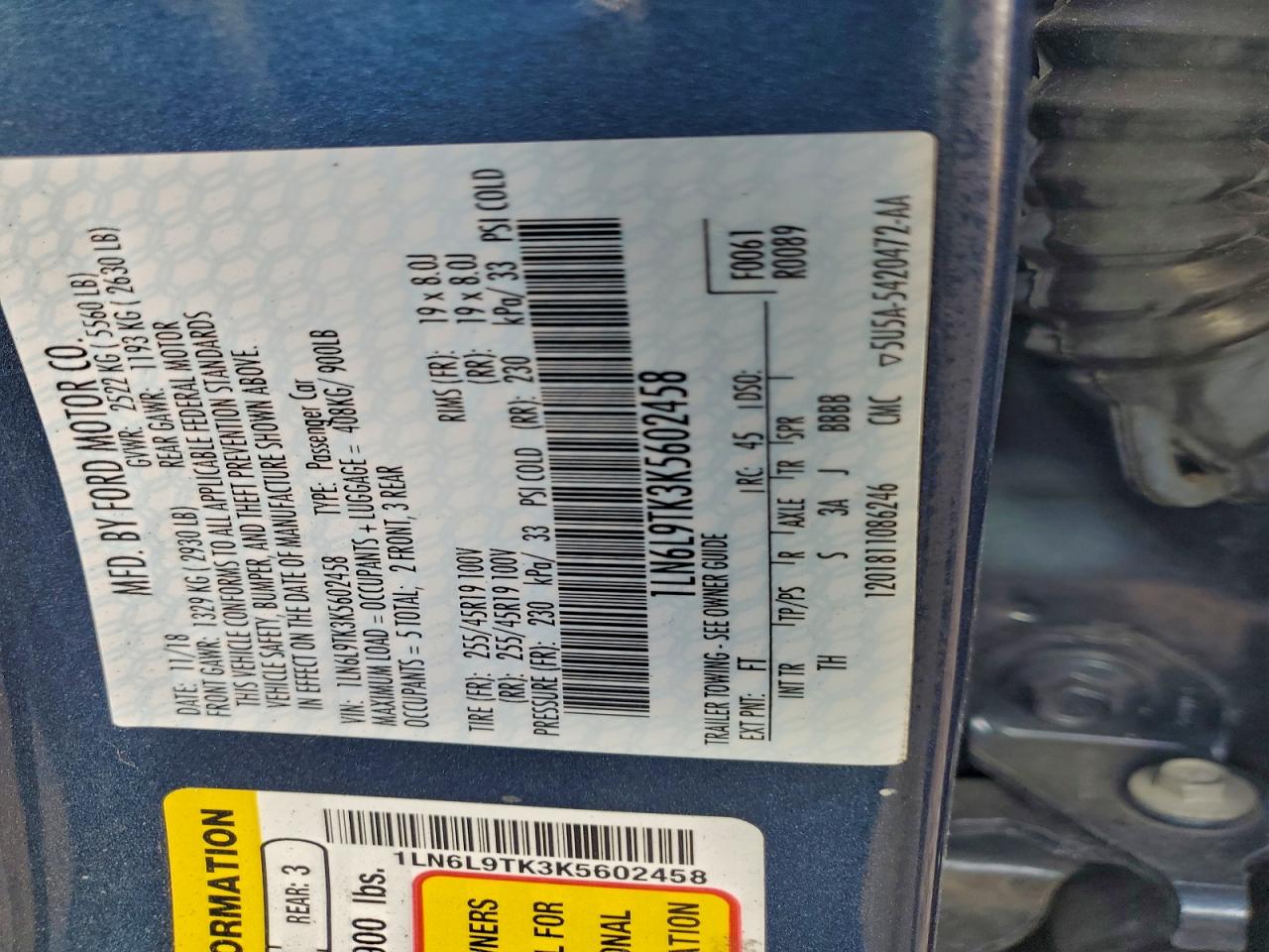 LINCOLN CONTINENTAL SELECT