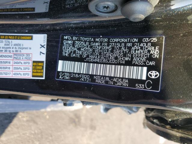 2025 TOYOTA COROLLA LE #3293267463