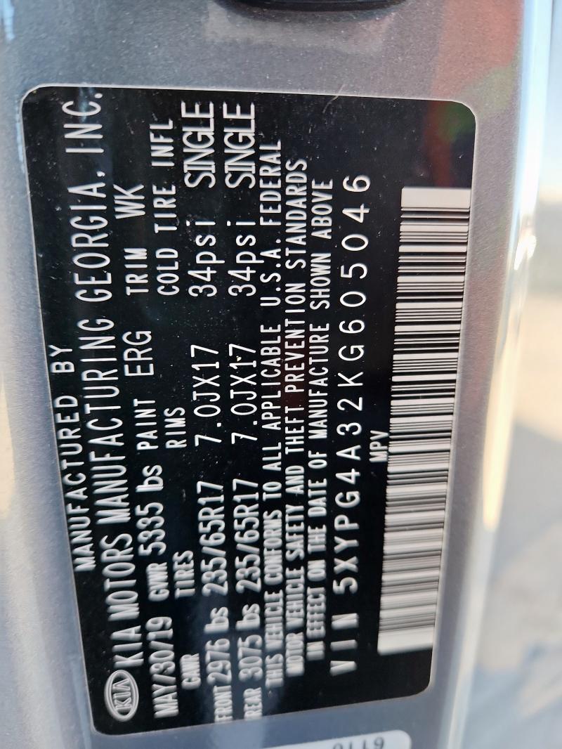 2019 KIA SORENTO L #3302936623