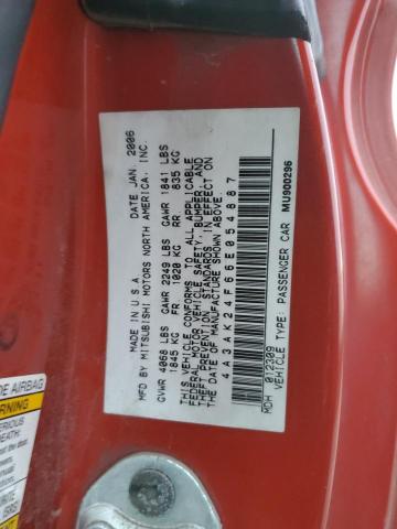 2006 MITSUBISHI ECLIPSE GS #3280568335