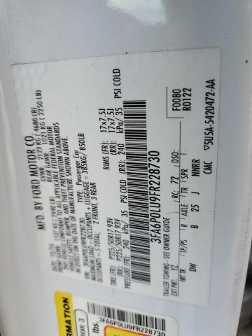 2015 FORD FUSION SE - 3FA6P0LU9FR228730