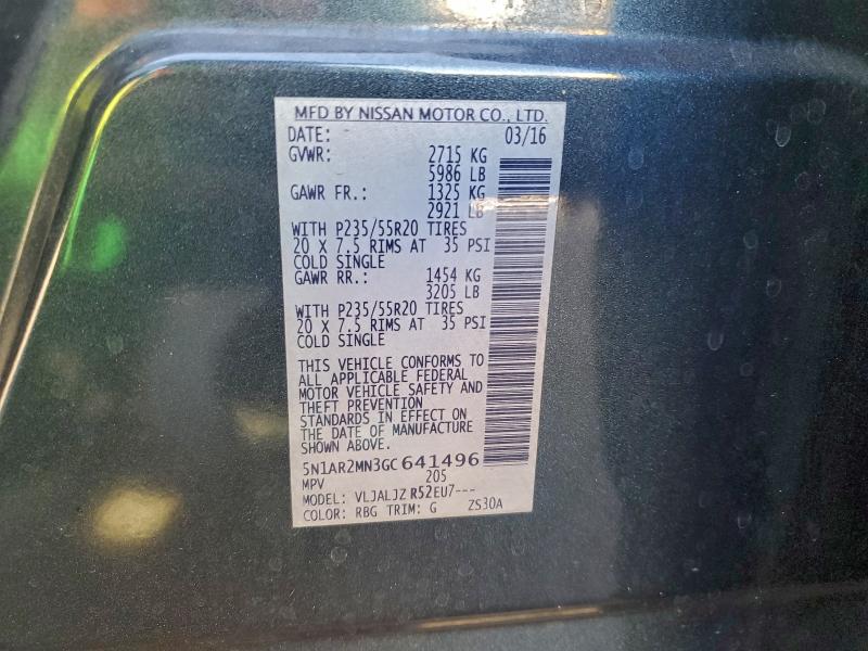 2016 NISSAN PATHFINDER #3303731430