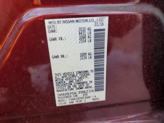 2016 NISSAN LEAF SV #3285575299