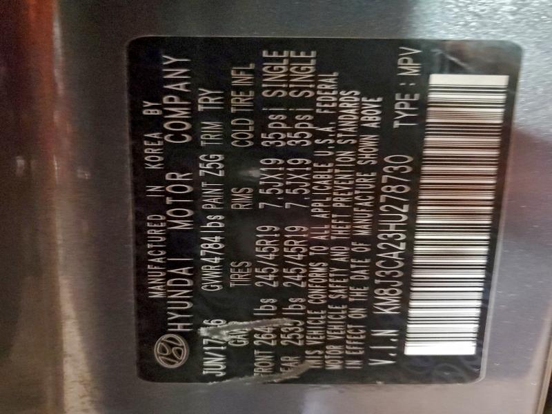 2017 HYUNDAI TUCSON LIM #3297929786