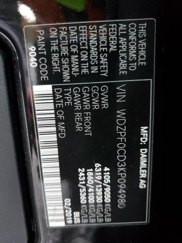 2019 BENZ SPRINTER PASSENGER 2 #3284830539