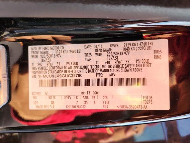 2016 FORD ESCAPE TIT - 1FMCU9JX9GUC32760