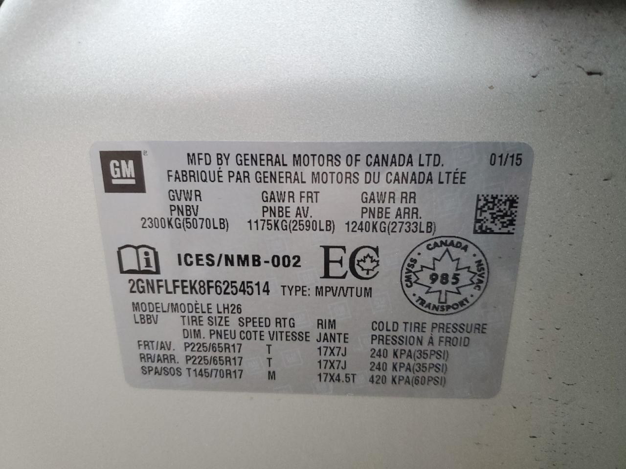 CHEVROLET EQUINOX LT