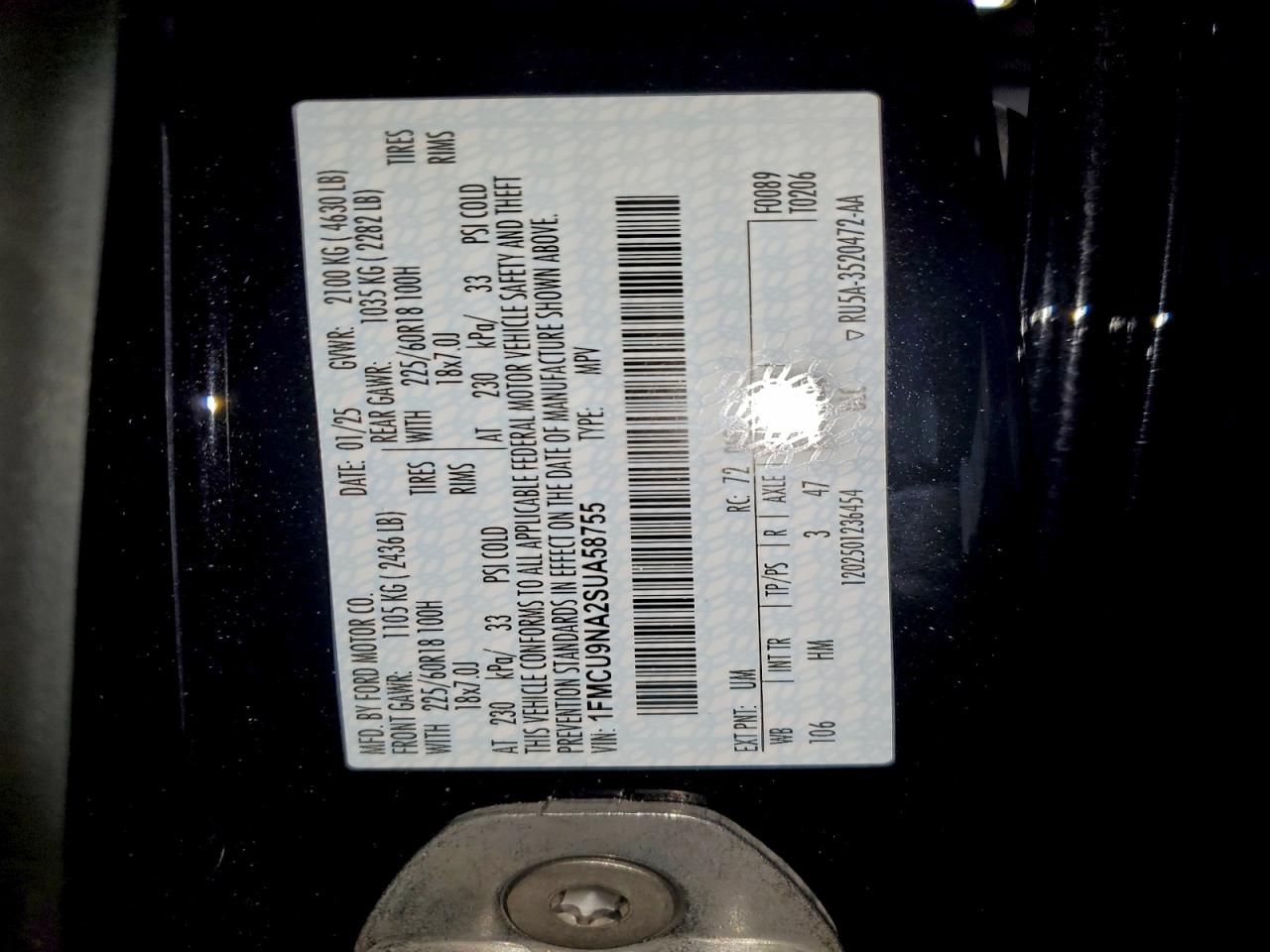 FORD ESCAPE ST LINE SELECT