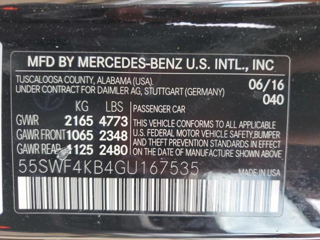 2016 MERCEDES-BENZ C 300 4MAT #3293569943