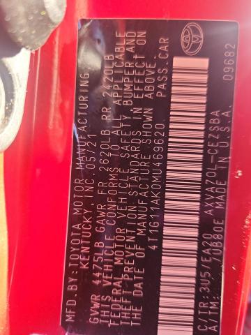 2021 TOYOTA CAMRY SE #3305300300