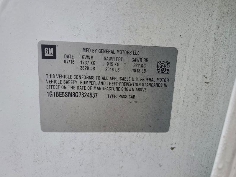 2016 CHEVROLET CRUZE LT #3301459517