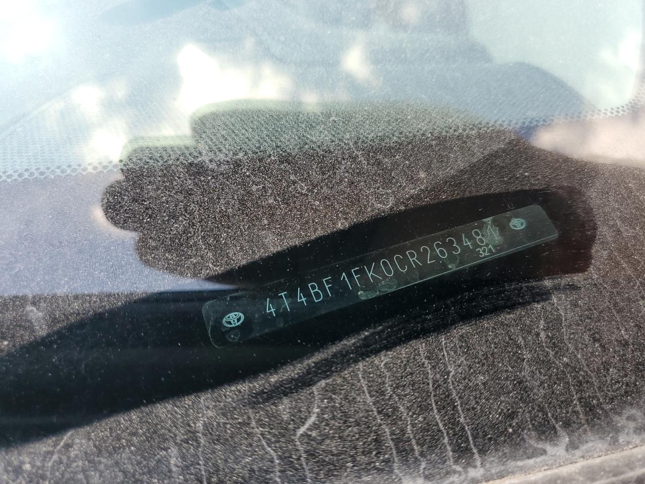 Lot #3303658937 2012 TOYOTA CAMRY BASE