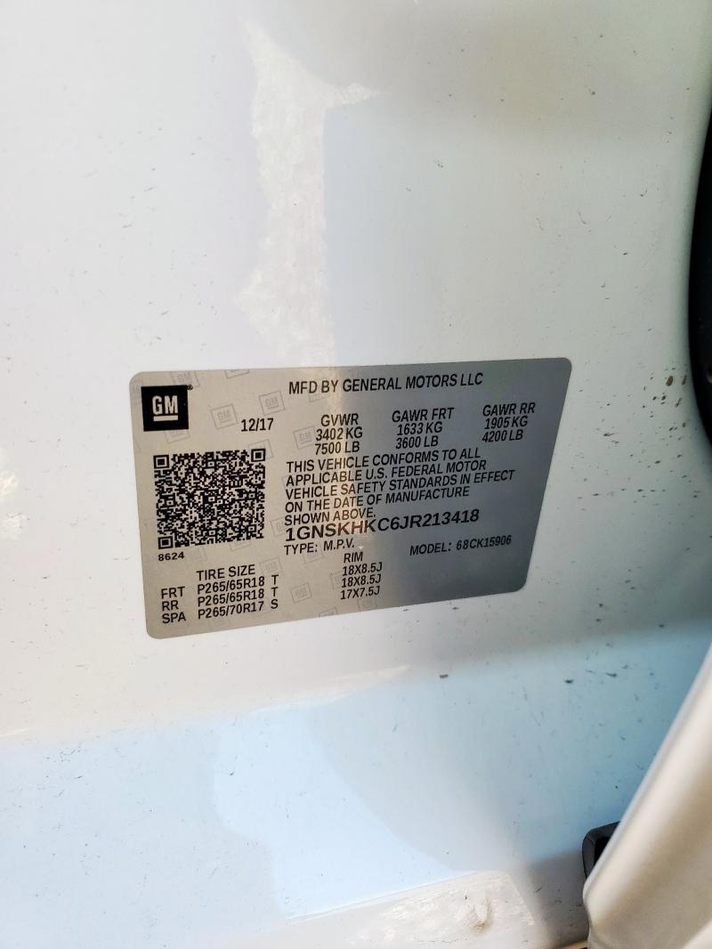 2018 CHEVROLET SUBURBAN K #3282553868