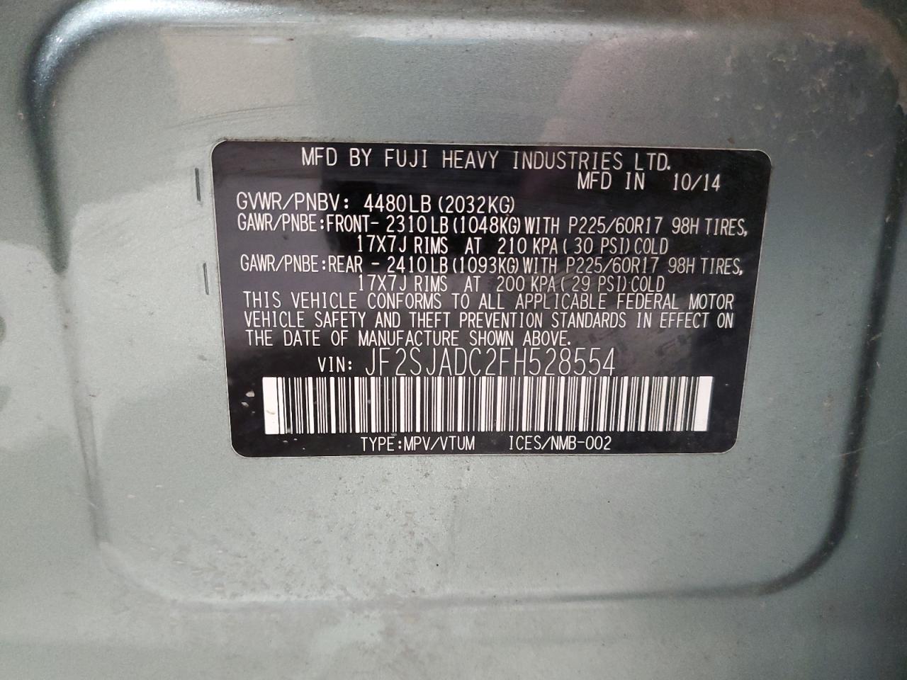 SUBARU FORESTER 2.5I PREMIUM