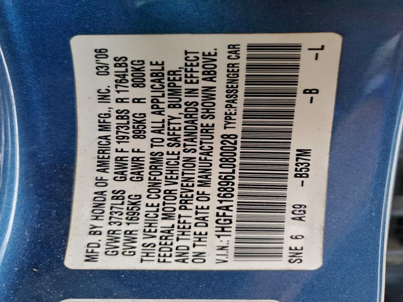 2006 HONDA CIVIC EX #3303816456