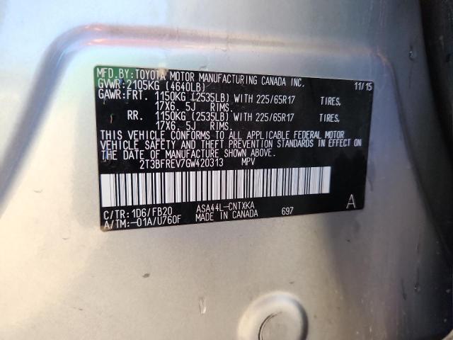 2016 TOYOTA RAV4 LE - 2T3BFREV7GW420313