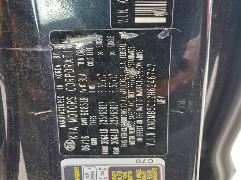 2017 KIA SEDONA LX #3304935555