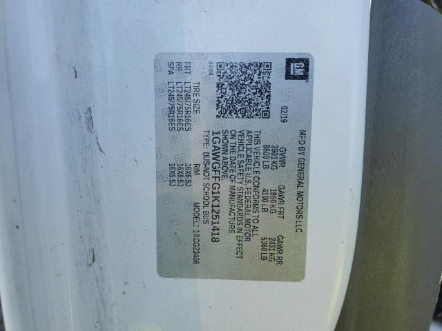 2019 CHEVROLET EXPRESS G2 #3305331372